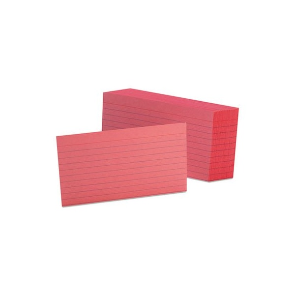 Tops Business Forms Oxford, Ruled Index Cards, 3 X 5, Cherry, 100PK 7321CHE - main